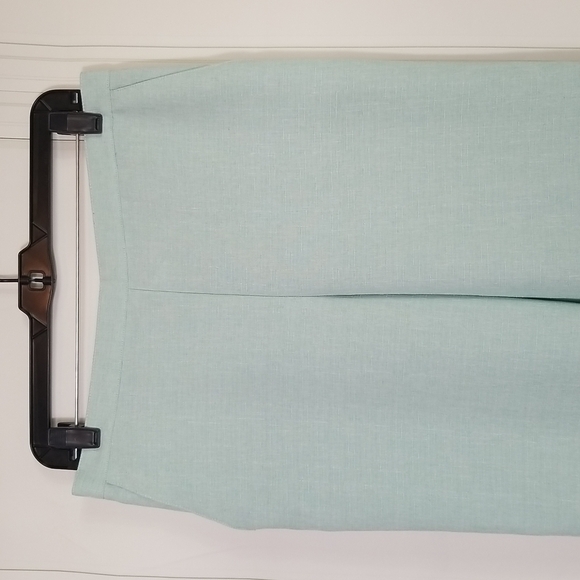 Alfred Dunner SZ 10 Pants Slacks Seafoam Green Pull On Flat Front Granny Core - Picture 3 of 8